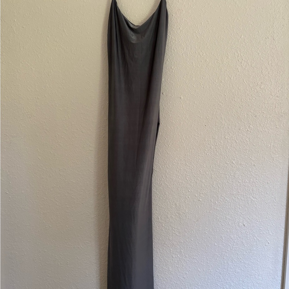 Elegant Gray Maxi Dress